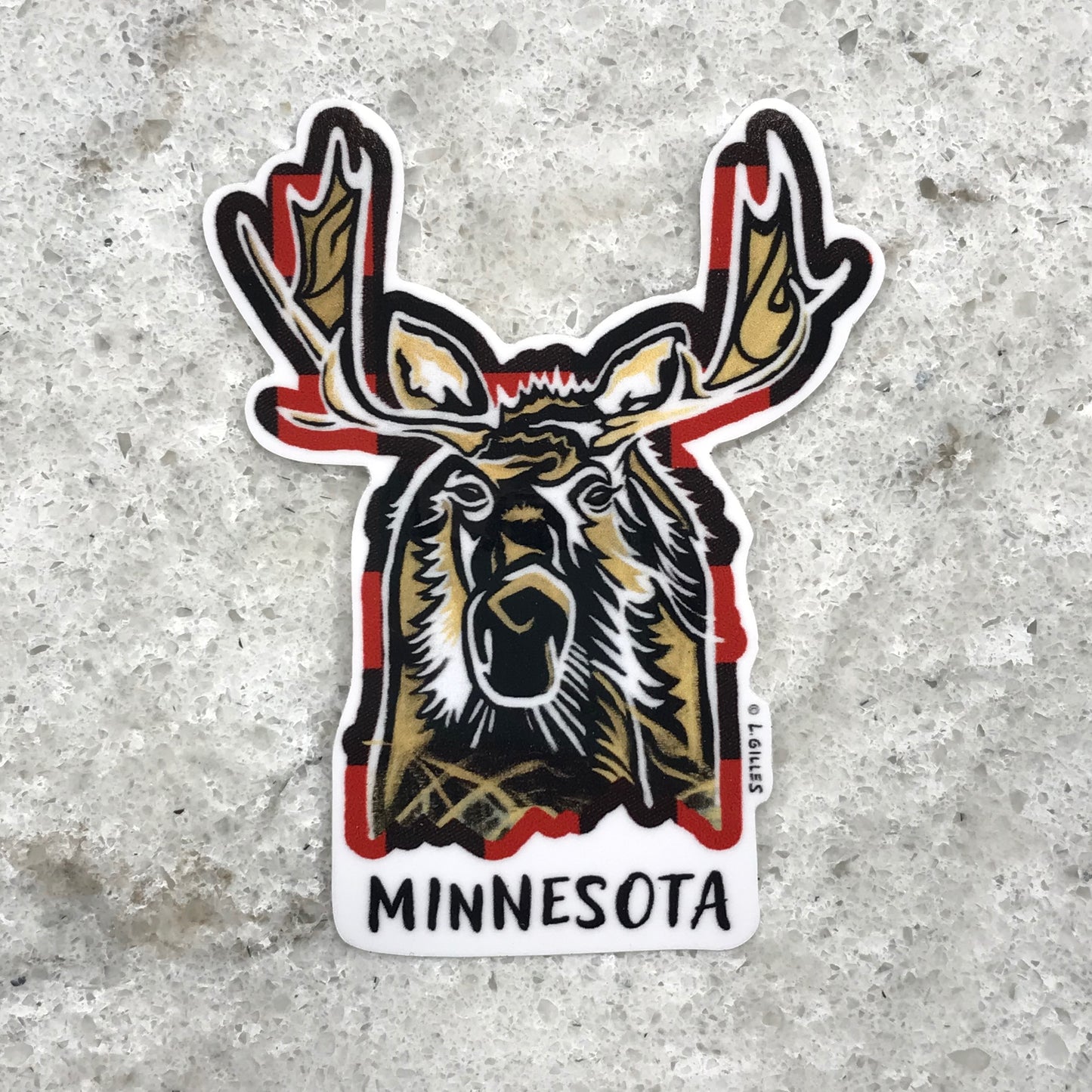 Sticker - "Minnesota Moose" (Outline) - 2.2" W x 2.8" H